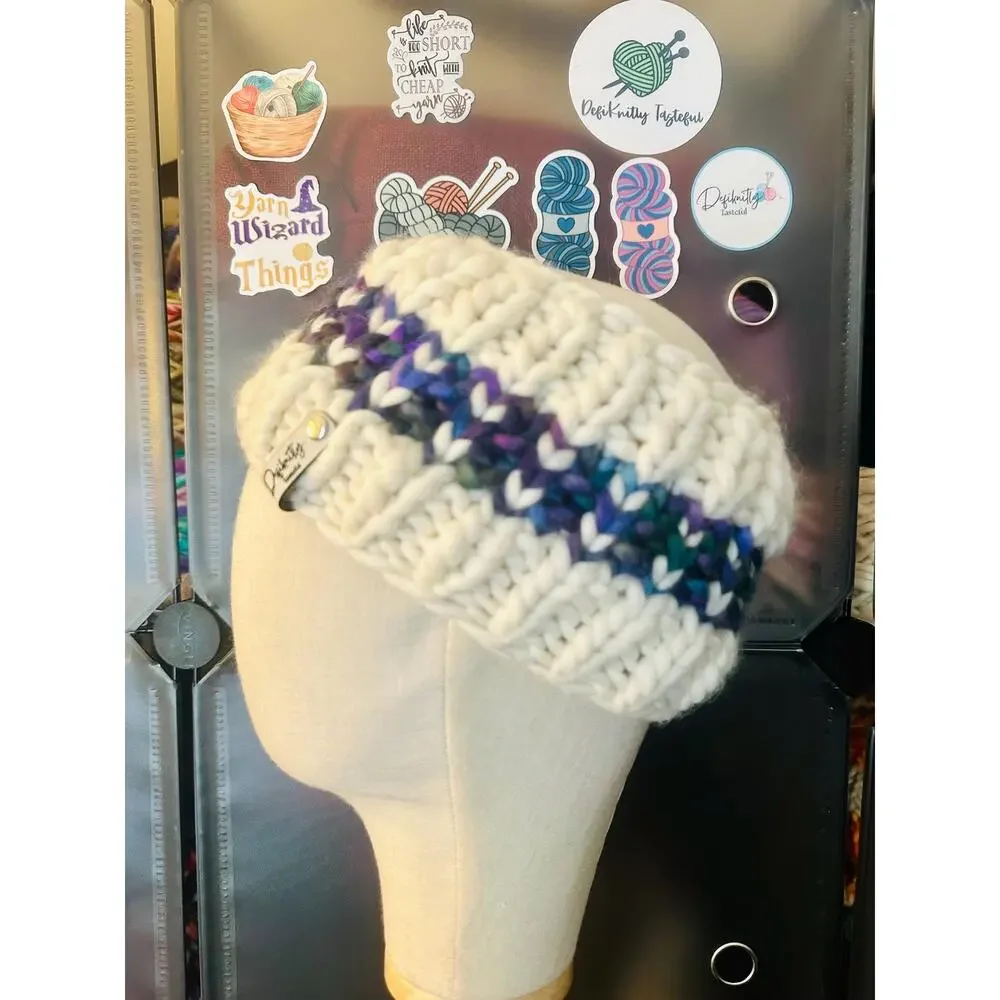 Hand Knit Into Your Heart Merino Wool Headband - Winter Ear Warmer